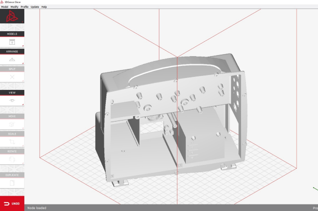 Visualization of the patient monitor case in the software - 3DGence Slicer 4.0