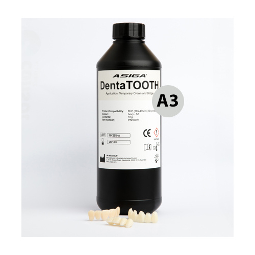 Asiga® 3D Resin DentaTOOTH A3 1kg Bottle