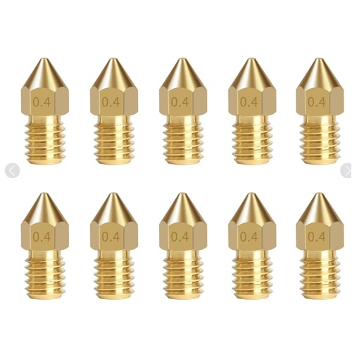 IdeaFormer Brass Nozzle 0.4 mm, 10 Pack