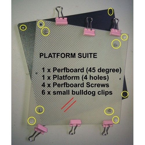Platform Suite (incl metal platform, perfboard, screws, springs & thumb screws)